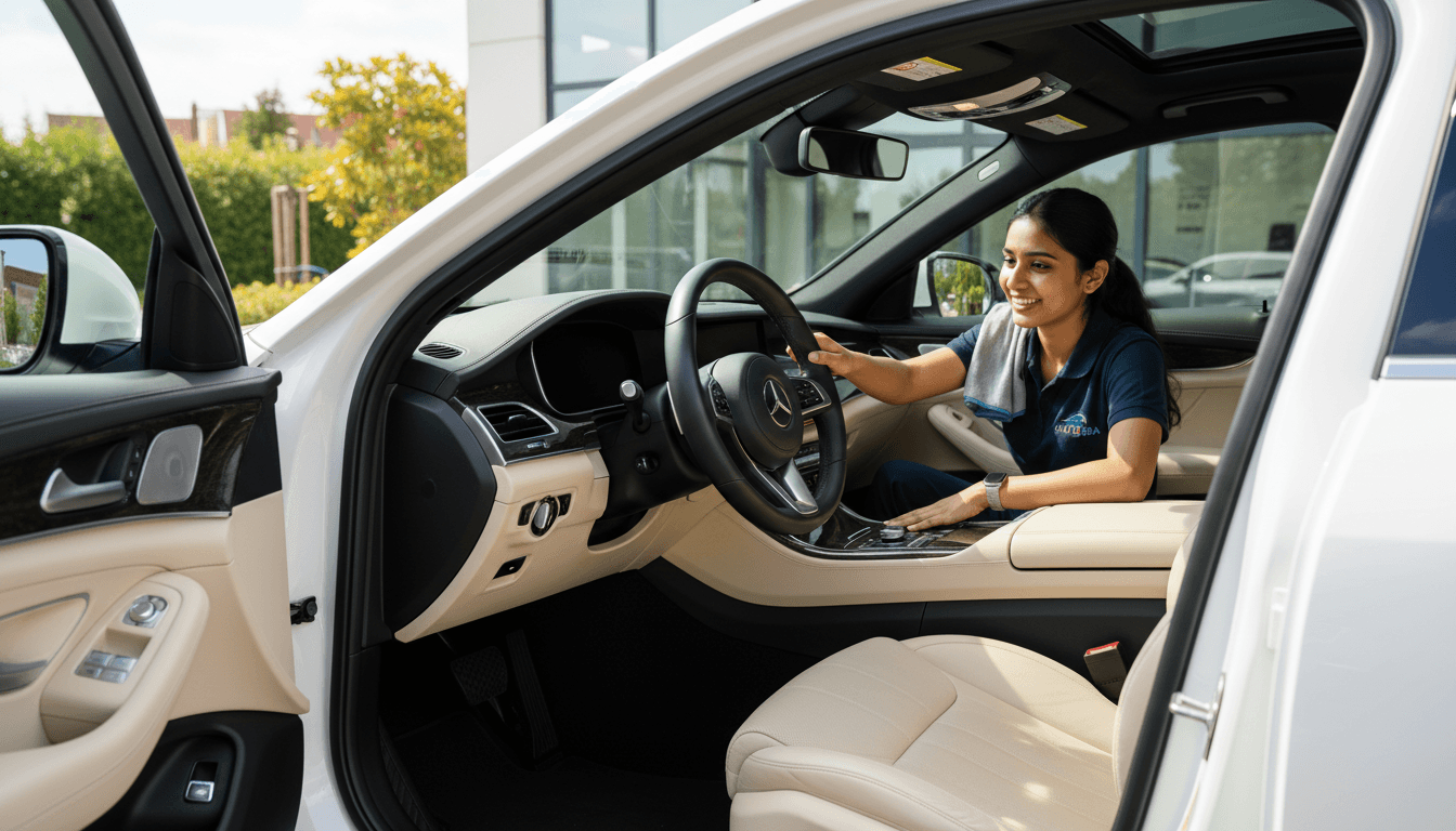 Volledige auto-interieurreiniging resultaat